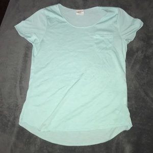 light teal top